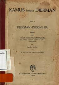 Image of Kamus Bahasa Djerman Djilid 1